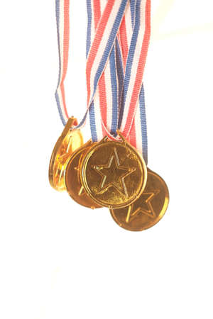 star shape Throphy against white backgroundの写真素材