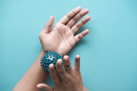 Hand and Finger Strengthening Exercises on Black Background