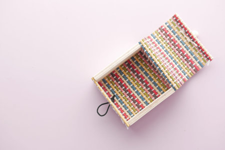top view of a empty box on table