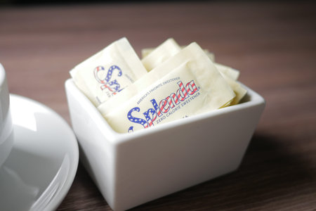 dhaka bangladesh 1st may 2022, splenda sugar Substitute sweetener on tableのeditorial素材