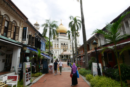 Singapore 1 june 2022. street view of Masjid Sultan in singapore