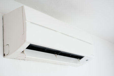 detail shot of flat air conditionerの写真素材