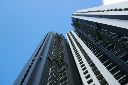 Singapore dawson 22 june 2022, low angle view of SkyVille at Dawsonのeditorial素材
