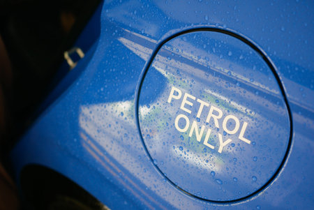 car refueling at the gas station close upの写真素材