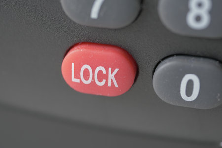 Safe dial lock close up backgroundの写真素材