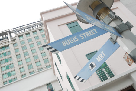 singapore Bugis Street 2 june 2022. street view of Bugis retail mall buildingsのeditorial素材