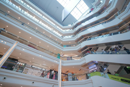 singapore 12 june 2022. interior of plaza singapore shopping mallのeditorial素材