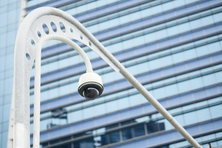 CCTV security camera operating outdoor