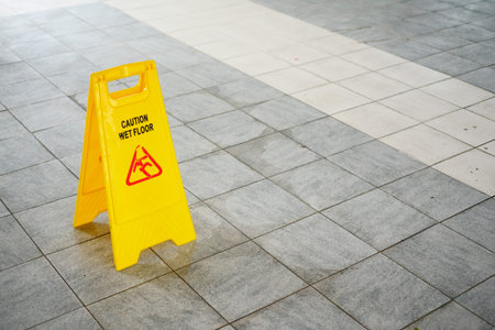 Signs entrance Floor Damaged indoor