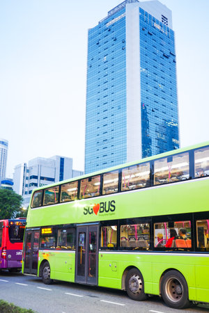 Singapore, 1 june 2022. singapore public transportation busのeditorial素材