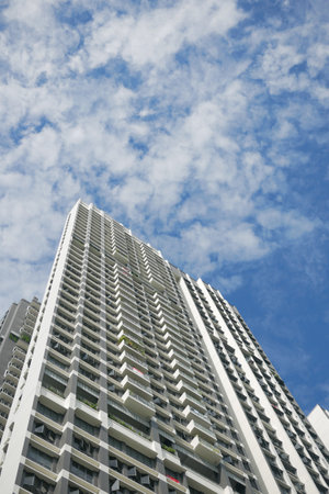 Singapore dawson 22 june 2022, low angle view of SkyVille at Dawsonのeditorial素材