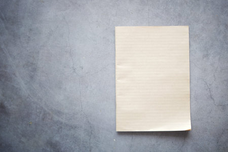 top view of Old Paper texture on black background