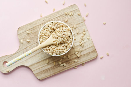 close up of Raw soy bean seedの写真素材