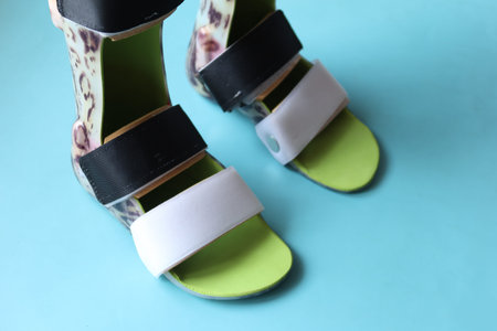 Child cerebral palsy disability, legs orthosis.