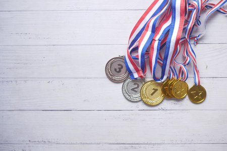 First Place Throphy on white backgroundの写真素材