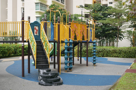 empty Colorful playground at local park