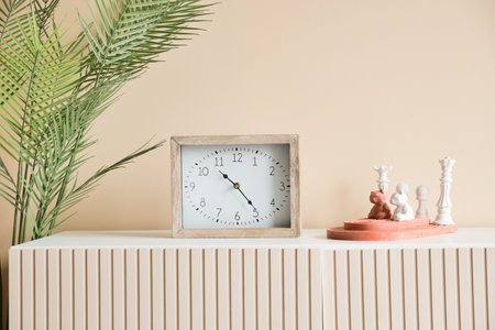 simple modern clock at homeの写真素材