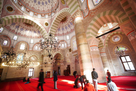 Turkey Istanbul 12 January 2023. low angle view of Mihrimah Sultan Mosque.のeditorial素材