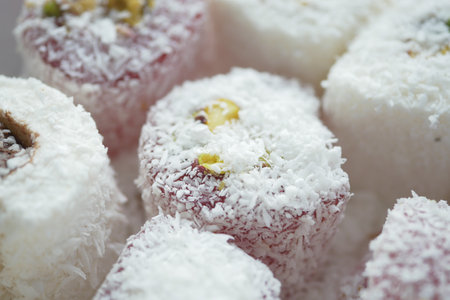 traditional Turkish delight With Nutの写真素材