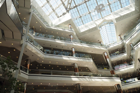 turkey istanbul 12 january 2022. Istanbul Cevahir Shopping mall at nightのeditorial素材