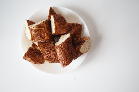 Turkish Bagel Simit on table