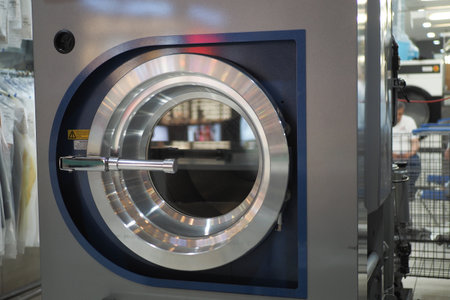 Singapore Orchard 10 June 2022, Row of industrial laundry machinesのeditorial素材
