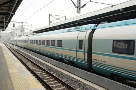turkey istanbul 12 may 2023. Modern turkish overground metro train or tramのeditorial素材