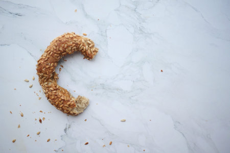 Turkish Bagel Simit on table