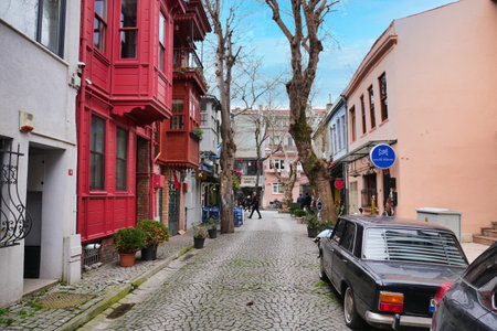 Turkey istanbul 11 may 2023, Historical colorful houses in KUZGUNCUK districtのeditorial素材