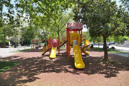 Turkey istanbul 12 may 2023. family spending quality time in a public parkのeditorial素材