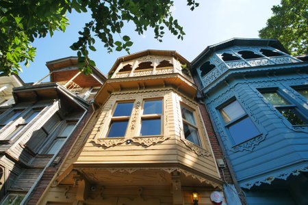 Turkey istanbul 11 may 2023, Historical colorful houses in KUZGUNCUK districtのeditorial素材