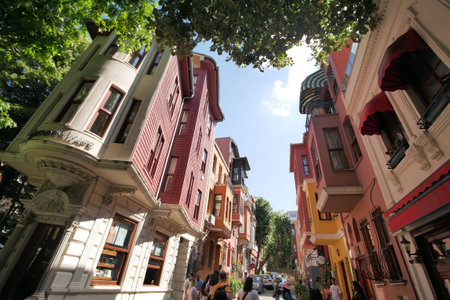 Turkey istanbul 11 may 2023, Historical colorful houses in KUZGUNCUK districtのeditorial素材