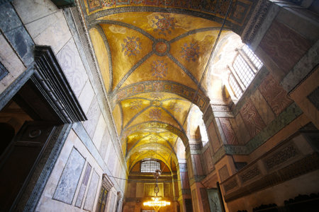turkey istanbul 12 may 2023. Interior of Hagia Sophia mosque.のeditorial素材