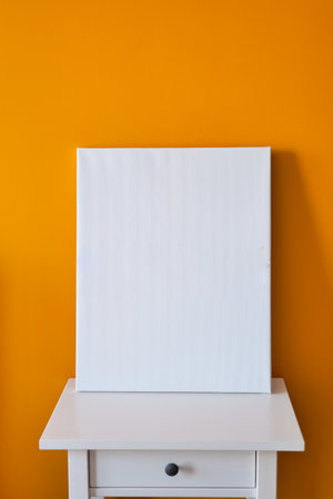 Black frame mockup in a living roomの写真素材