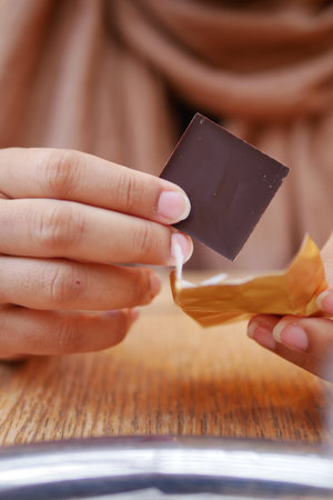 removing packet from a chocolate