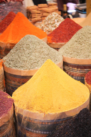 Traditional spices market in istanbul .