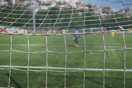 Net of a goal of a football stadium