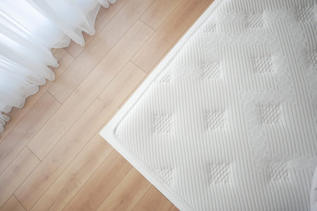 Background of comfortable mattress, top viewの写真素材