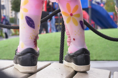 Child cerebral palsy disability, legs orthosis.