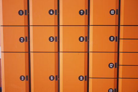 storage box in public place. safe storage locker .の写真素材