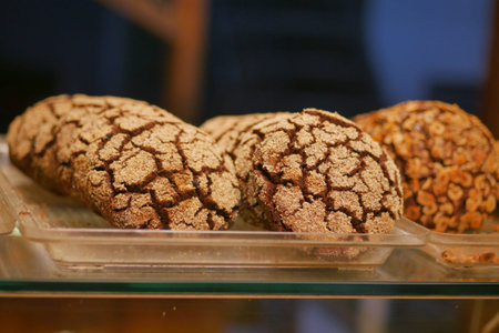 Mix of sweet cookies at bakery