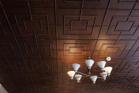 Vintage rope chandelier light on the wall