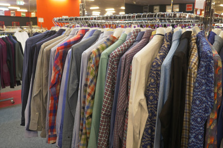 Row of Shirts in a store in istanbul