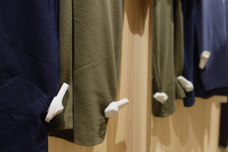 Clothing security tag on a shirt