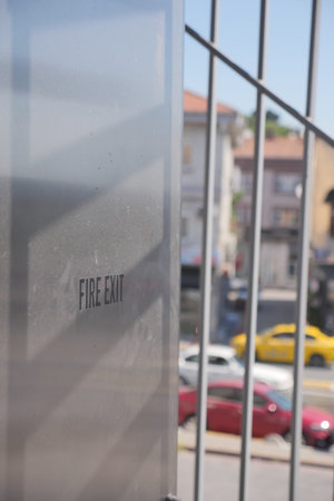 emergency exit door inside of a building