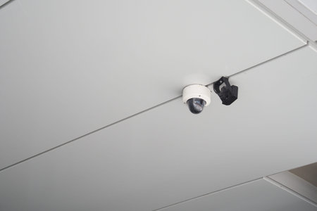 CCTV security camera operating outdoor