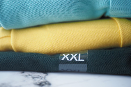 XXL size clothing label tagの写真素材