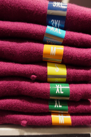 XXL size clothing label tagの写真素材