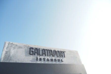 Galataport text sign in eminonu