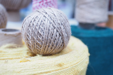 Colorful yarn balls on display, ideal for various crafting and knitting projects